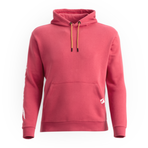 Hoodie with Sleeve Print Red